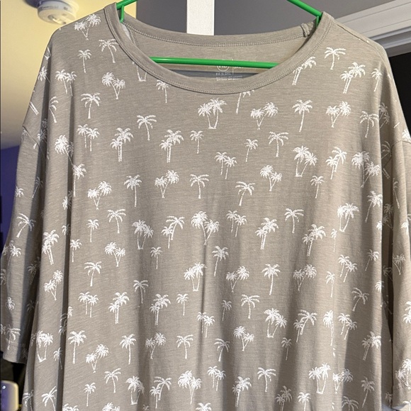 Men’s XXXLT HB Gray Palm Tree Print Men's Short Sleeve Tee - Picture 2 of 2